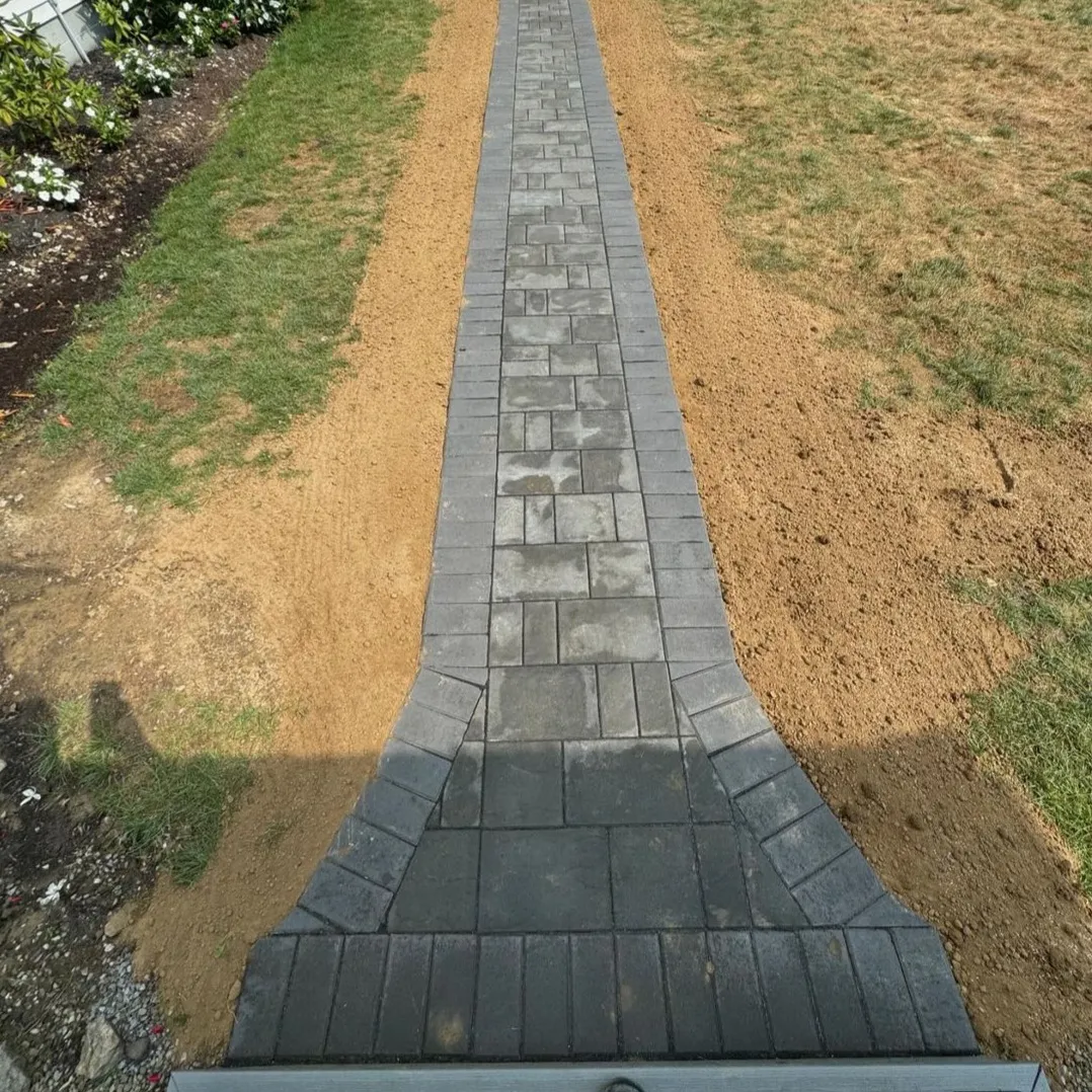 Professional landscaping with lawn